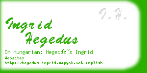 ingrid hegedus business card